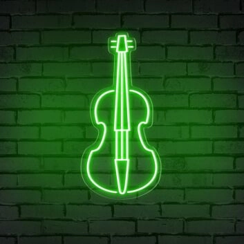 Geige LED-Neonschild Musikstudio Wohnzimmer