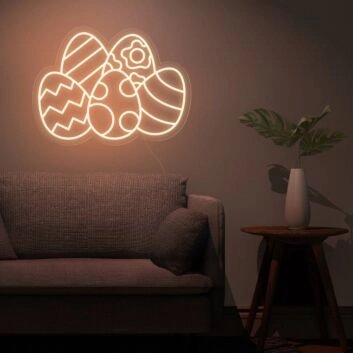 Ostereier LED-Neonschild für Wohnzimmer und Feiertag