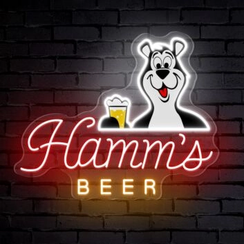 Brighten Up Your Bar, Storefront, or Man Cave with the Hammers Beer Words Logo Beer UV Neon Sign.