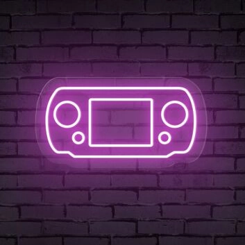 Brighten Up Your Gaming Room, Bar, or Teen's Bedroom with the Handheld Game Console Neon Sign.