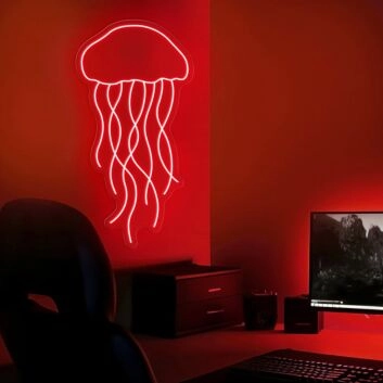 Qualle LED-Neonschild für Wohnzimmer und Gaming Zimmer
