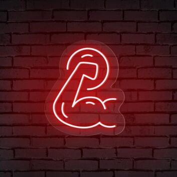 gebeugter Bizeps LED-Neonschild Fitnessstudio Home Gym