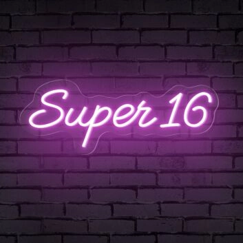 Super 16 LED-Neonschild Geburtstag Party