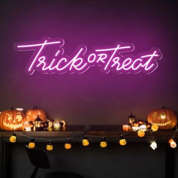 Trick or Treat LED-Neonschild für Halloween Party