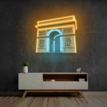 Triumphbogen Paris LED-Neonschild Wohnzimmer Büro