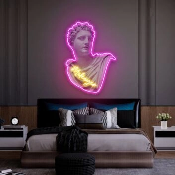 Büste einer antiken Statue LED Neonschild für Schlafzimmer und Wohnzimmer