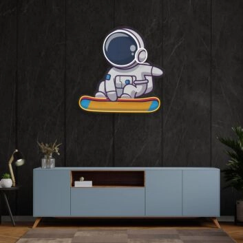 Astronaut auf Hoverboard LED-Neonschild Wohnzimmer Kinderzimmer