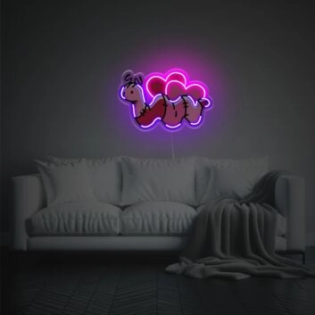 Kamel mit Herzformen LED-Neonschild Wohnzimmer Kinderzimmer