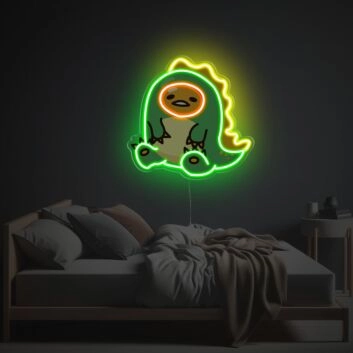 Süßes Dinosaurier LED Neonschild im Cartoon Stil