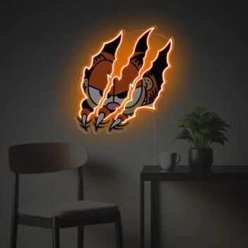 Elevate Your Space: Torn Wall By Garfield LED Neon Acrylic Artwork Perfect for Office, Bar, and Home Decor Ambiance.