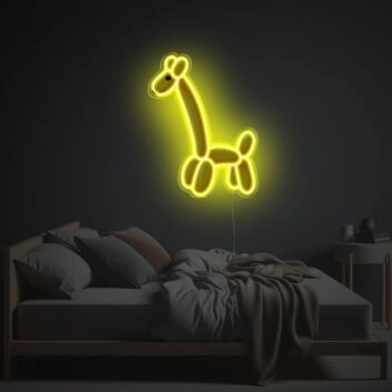Abstrakte Balloon Tier Figur LED Neon Wandlicht für moderne Deko