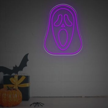 Geistermaske LED-Neonschild Halloween Party