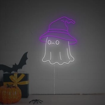 Geist mit Hexenhut LED-Neonschild Wohnzimmer Party