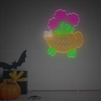 Halloween LED Neon Wandlicht Niedliche Skelett Katze als Leuchtende Wanddekoration für Wohnzimmer Schlafzimmer und Party