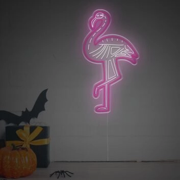 Dekoratives LED Neon Wandlicht Eleganter Flamingo in Pink Stilvolle Leuchtdekoration für Wohnzimmer Schlafzimmer Bar Sommerparty Boutique und Moderne Raumgestaltung