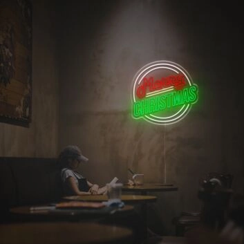 Merry Christmas LED-Neonschild für Cafe und Wohnzimmer