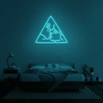 Kuss Silhouette im Dreieck LED-Neonschild Schlafzimmer Wohnzimmer