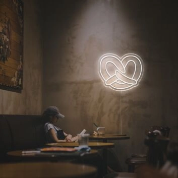 Brighten Up Your Bar, Cafe or Game Room with the Unique Glow of Pretzel LED Neon Sign.