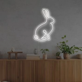 Kaninchen Umriss LED-Neonschild Wohnzimmer Kinderzimmer