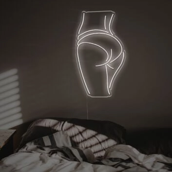 Elevate Your Bar, Workspace, or Bachelor Pad Ambiance with the Sexy Lady Buddy Line Drawing LED Neon Sign.