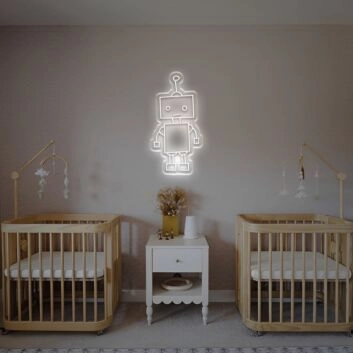 Roboterfigur LED-Neonschild für Kinderzimmer