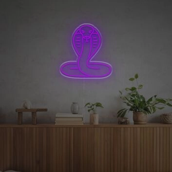 Kobra LED-Neonschild Wohnzimmer Büro