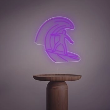 Brighten Your Beach Bar or Surf Shop Ambiance with the Man Surfing LED Neon Sign