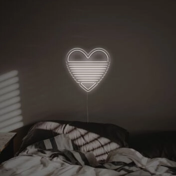 Minimalistisches Herz LED Neonschild moderne Wanddekoration