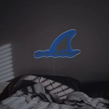Haiflosse im Wasser LED-Neonschild Schlafzimmer Wohnzimmer