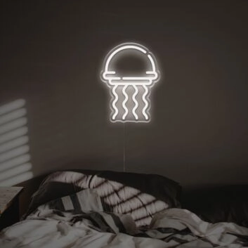 Qualle LED-Neonschild für Schlafzimmer oder Wohnzimmer