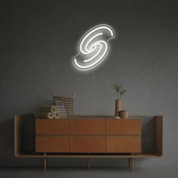 Abstraktes Spiral Symbol LED-Neonschild Wohnzimmer Büro