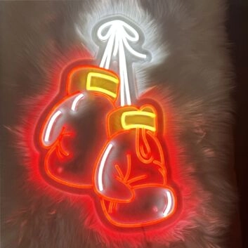 Boxhandschuhe LED-Neonschild für Fitnessstudio Sportbar