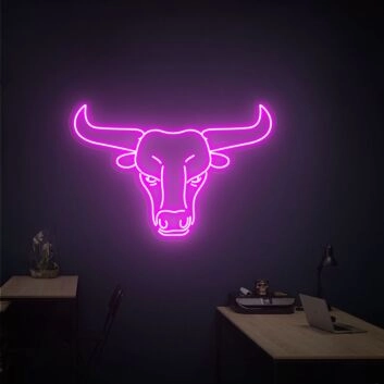 Stierkopf LED-Neonschild für Bar und Restaurant