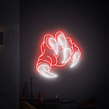 Raubtierklaue LED-Neonschild für Bar und Gaming