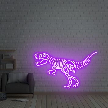 Tyrannosaurus Rex Skelett LED-Neonschild Wohnzimmer Kinderzimmer