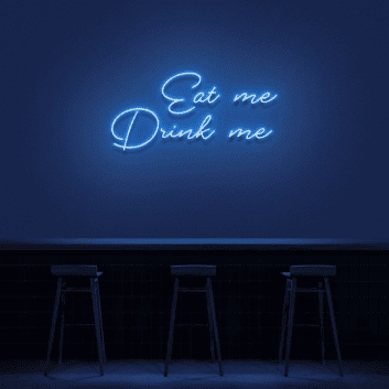 Eat me Drink me LED-Neonschild für Bar und Restaurant