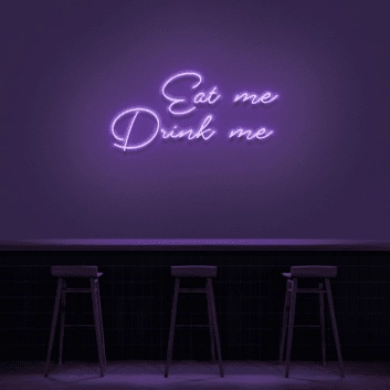 Eat me Drink me LED-Neonschild für Bar und Restaurant
