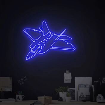 Kampfflugzeug LED-Neonschild für Büro oder Gamingzimmer