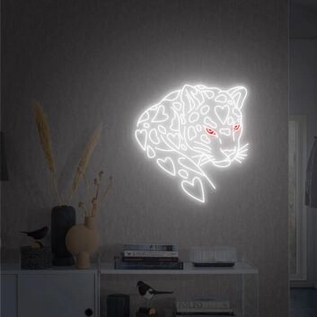 Brighten Your Space: From Office to Bar with the Jaguar Led Neon Sign Wall Hangings Animal Neon Art Neon.