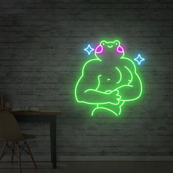 Muskel-Frosch LED-Neonschild Wohnzimmer Gamingzimmer