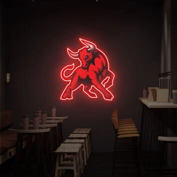 Kampfstier LED-Neonschild für Bar und Restaurant
