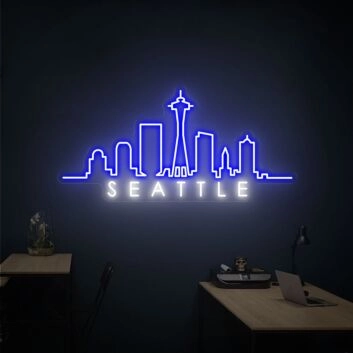 Brighten up your living room, office, or bar with the Seattle Skyline City Skyline Home Decor Neon Sign.