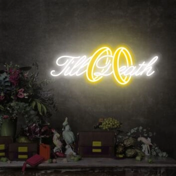 Till Death LED-Neonschild für Hochzeit Feier