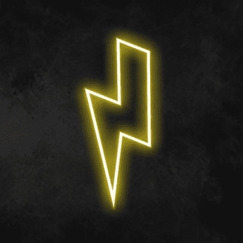 Blitzsymbol LED-Neonschild Wohnzimmer Bar