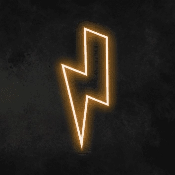 Blitzsymbol LED-Neonschild Wohnzimmer Bar