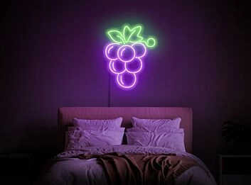 Weintrauben LED-Neonschild Schlafzimmer Wohnzimmer