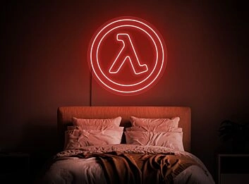 Lambda Symbol LED-Neonschild Schlafzimmer Wohnzimmer
