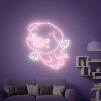 fliegendes Schwein LED-Neonschild Wohnzimmer Kinderzimmer