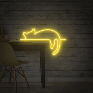 schlafende Katze LED-Neonschild Wohnzimmer Schlafzimmer