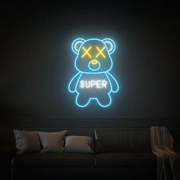 Bär Figur LED Neonschild für Wohnzimmer und Kinderzimmer